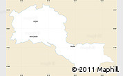 Classic Style Simple Map of Nove Zamky, single color outside