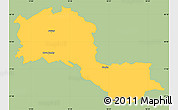 Savanna Style Simple Map of Nove Zamky, single color outside