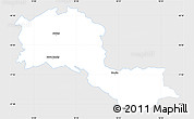 Silver Style Simple Map of Nove Zamky, single color outside