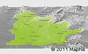 Physical Panoramic Map of Nitra, desaturated