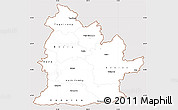 Classic Style Simple Map of Nitra, cropped outside