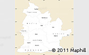 Classic Style Simple Map of Nitra, single color outside