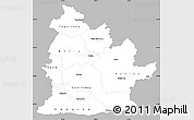 Gray Simple Map of Nitra, single color outside