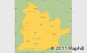 Savanna Style Simple Map of Nitra, single color outside