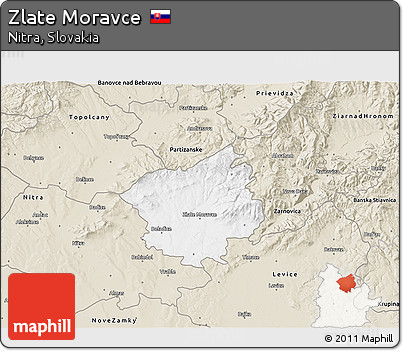 Classic Style 3D Map of Zlate Moravce