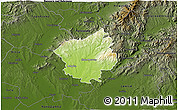 Physical 3D Map of Zlate Moravce, darken