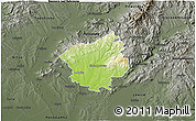 Physical 3D Map of Zlate Moravce, darken, semi-desaturated
