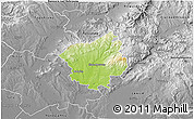 Physical 3D Map of Zlate Moravce, desaturated