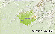 Physical 3D Map of Zlate Moravce, lighten