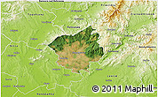 Satellite 3D Map of Zlate Moravce, physical outside