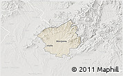 Shaded Relief 3D Map of Zlate Moravce, lighten, semi-desaturated