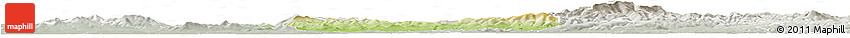 Physical Horizon Map of Zlate Moravce, lighten, semi-desaturated