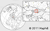 Blank Location Map of Zlate Moravce, highlighted country