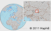 Gray Location Map of Zlate Moravce, highlighted parent region