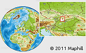 Physical Location Map of Zlate Moravce, highlighted parent region