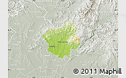 Physical Map of Zlate Moravce, lighten, semi-desaturated