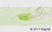 Physical Panoramic Map of Zlate Moravce, lighten