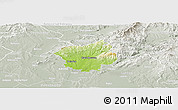 Physical Panoramic Map of Zlate Moravce, lighten, semi-desaturated