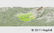 Physical Panoramic Map of Zlate Moravce, semi-desaturated