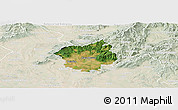 Satellite Panoramic Map of Zlate Moravce, lighten