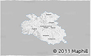 Gray 3D Map of Bardejov, single color outside