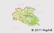 Physical 3D Map of Bardejov, cropped outside
