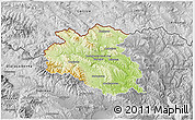 Physical 3D Map of Bardejov, desaturated
