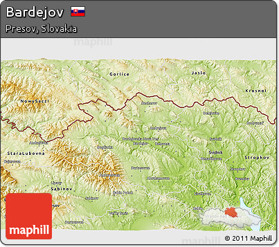 Physical 3D Map of Bardejov