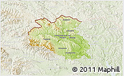 Physical 3D Map of Bardejov, lighten