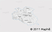 Silver Style 3D Map of Bardejov, single color outside