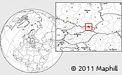 Blank Location Map of Bardejov, highlighted parent region