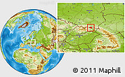 Physical Location Map of Bardejov