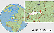 Savanna Style Location Map of Bardejov, highlighted country