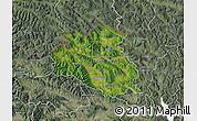 Satellite Map of Bardejov, semi-desaturated