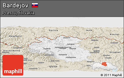 Classic Style Panoramic Map of Bardejov
