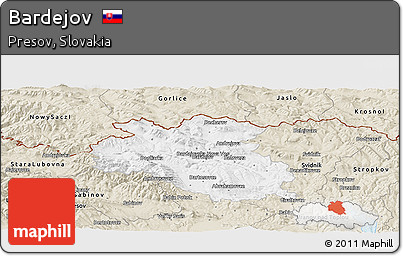 Classic Style Panoramic Map of Bardejov