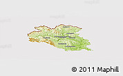 Physical Panoramic Map of Bardejov, cropped outside
