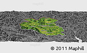 Satellite Panoramic Map of Bardejov, desaturated