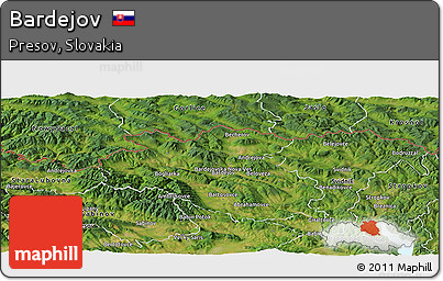 Satellite Panoramic Map of Bardejov