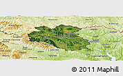 Satellite Panoramic Map of Bardejov, physical outside