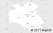 Silver Style Simple Map of Bardejov, single color outside