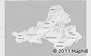Gray 3D Map of Trencin, single color outside