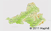 Physical 3D Map of Trencin, cropped outside