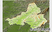 Physical 3D Map of Trencin, darken