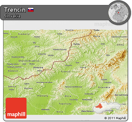 Physical 3D Map of Trencin