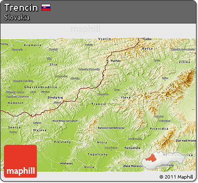 Physical 3D Map of Trencin