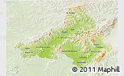 Physical 3D Map of Trencin, lighten