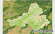 Physical 3D Map of Trencin, satellite outside