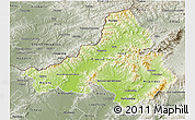 Physical 3D Map of Trencin, semi-desaturated