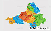 Political 3D Map of Trencin, cropped outside